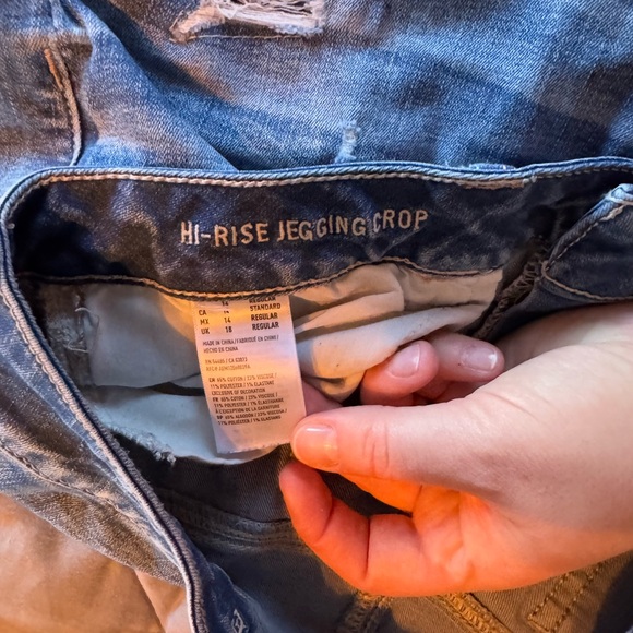 🦄 3 for $18 American Eagle High Rise Crop Jegging - Picture 2 of 6